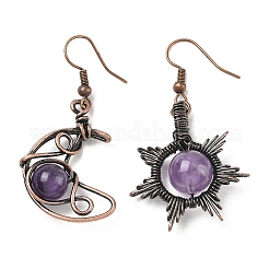Natural Amethyst Dangle Earrings&nbsp;G-H359-07R-09