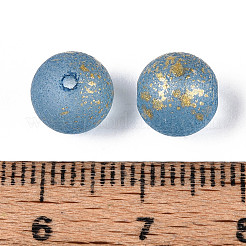 Baking Paint Glass Beads&nbsp;DGLA-N014-8mm-01B