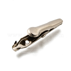 鉄ワニクランプクリップ  プラチナ  31.5x6x10mm  穴：1.8mm&nbsp;FIND-Q003-07A-P