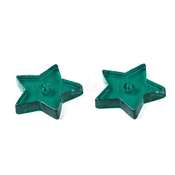 透明なアクリルビーズ  スター  ミックスカラー  14x14.5x2.5~3mm  穴：1.8mm&nbsp;X-BACR-N001-010