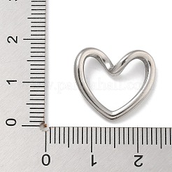 Anti-Tarnish 304 Stainless Steel Heart Linking Rings&nbsp;STAS-D197-25P