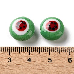 手作りランプワークビーズ  チョコレート食品  レッド  スイカ  12.5x13x7mm  穴：1.6mm&nbsp;LA-CBA2CF4-01E