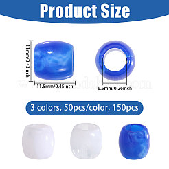 3 Bags 3 Colors Plastic European Beads&nbsp;KY-CA0001-63B