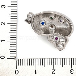 Brass Micro Pave Cubic Zirconia Pendants&nbsp;KK-K339-11P-02