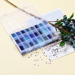 288G 24 Colors Glass Seed Beads&nbsp;SEED-JQ0005-01E-2mm
