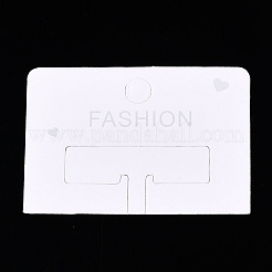 長方形の紙のヘアクリップディスプレイカード  ホワイト  4x6x0.04cm  穴：0.7のCM&nbsp;CDIS-T004-13