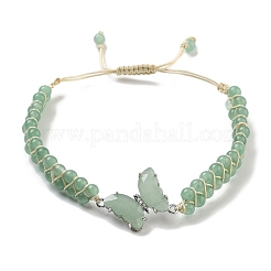 Natural Green Aventurine Braided Round Bead Bracelets&nbsp;BJEW-K251-06G