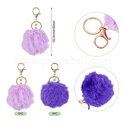 2Pcs 2 Colors Alloy Keychains&nbsp;KEYC-TA0004-68D