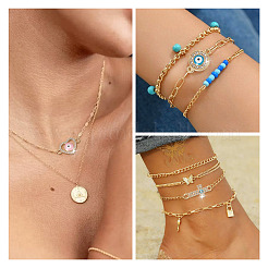 40Pcs 20 Styles Evil Eye Zinc Alloy Enamel Connector Charms&nbsp;ENAM-TA0001-37