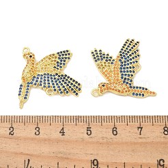 Rack Plating Brass Micro Pave Cubic Zirconia Pendants&nbsp;KK-K293-32G