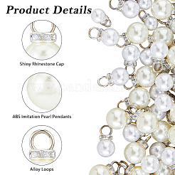120Pcs 3 Styles ABS Plastic Imitation Pearl Pendants&nbsp;KY-HS0004-09