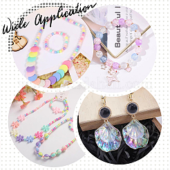 DIY 552~600個 24スタイル ラウンドビーズ ジュエリーメイキング ファインディングキット  アクリル＆ガラスビーズを含む  つや消し、透明、焼き絵の具、模造ゼリー、不透明  ミックスカラー  8~9x7~9mm  穴：1.3~2mm  約23~25個/スタイル&nbsp;DIY-PH0013-59