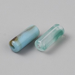 不透明なアクリルビーズ  チューブ  ミックスカラー  13x5mm  穴：1.4mm  約4166個/1000g&nbsp;MACR-CJC0016-24