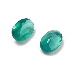 Faceted Natural Green Onyx Agate Cabochons&nbsp;G-I295-05C-16A-03
