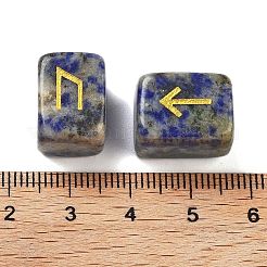 Rectangle Natural Blue Spot Jasper Rune Stones&nbsp;G-Z059-01K