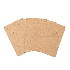 厚紙のアクセサリー台紙  ネックレスとイヤリングに使われる  バリーウッド  9x6cm&nbsp;CDIS-WH0005-04B