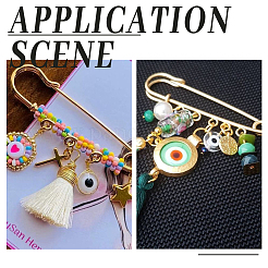30Pcs Iron Brooch Findings&nbsp;FIND-SC0020-15KCG