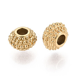 Textured 304 Stainless Steel Spacer Beads&nbsp;STAS-T072-06G
