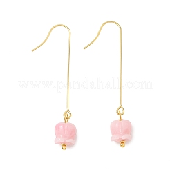 Electroplated 304 Stainless Steel Dangle Earrings&nbsp;EJEW-Z129-16G-01