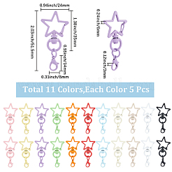 55Pcs 11 Colors Iron Swivel Clasps&nbsp;IFIN-SC0002-04
