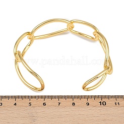 Brass Cuff Bangles for Women&nbsp;BJEW-C112-10G