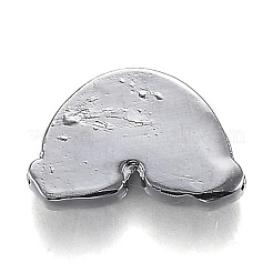合金エナメルスライドチャーム  プラチナメッキ  雲の形をした虹  虹色  12.5x18.5x4.5mm  穴：8.5x1.5mm&nbsp;ENAM-L033-001P