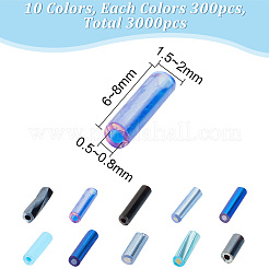 10 Style Glass Bugle Beads&nbsp;SEED-HY0001-05B