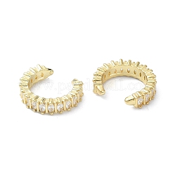 Rack Plating Brass Micro Pave Cubic Zirconia Cuff Earring&nbsp;EJEW-C086-10G