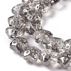 Transparent Electroplate Glass Beads Strands&nbsp;GLAA-C025-01
