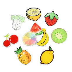 20Pcs 10 Styles Acrylic Badges Brooch Pins&nbsp;JEWB-CJ0003-01