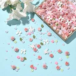 DIYジュエリー作りのパーツキット  樹脂カボション含む  ABSプラスチックパール調カボション  ミックスカラー  2~10.5x2~10.5x1~5.5mm&nbsp;DIY-SP0005-79
