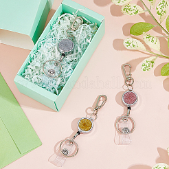 3Pcs 3 Colors Alloy & ABS Keychains&nbsp;KEYC-FH0001-69B