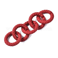 Spray Painted CCB Plastic Linking Rings&nbsp;CCB-Q091-010E