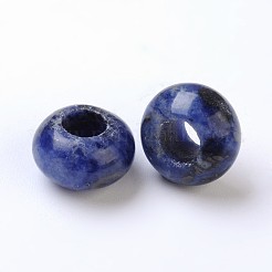 ソーダライトヨーロッパのビーズ  コアのない  ロンデル天然石ビーズ  藤紫色  12x8mm&nbsp;SPDL-D003-91