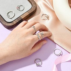 8Pcs 8 Styles Alloy Cuff Rings&nbsp;RJEW-CJ0001-02