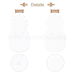 厚紙のピアスディスプレイカード  パイナップル  ホワイト  64x32x0.3mm  穴：1.2mm&nbsp;CDIS-L003-B01-A