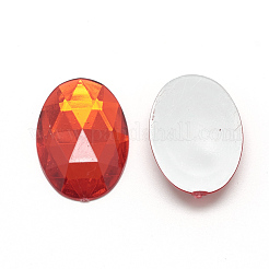 Acrylic Rhinestone Flat Back Cabochons&nbsp;GACR-Q011-30x40-M