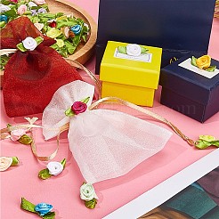 ポリエステル製ローズオーナメント200色10個  DIYヘアアクセサリー用  衣類の装飾  コスチューム  ミックスカラー  27.5~29x14~16x7.5mm  20個/カラー&nbsp;DIY-GF0006-84