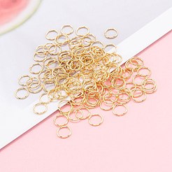 真鍮製オープンタイプ丸カン  長持ちメッキ  ラウンド  18KGP本金メッキ  21ゲージ  7x0.7mm  内径：5.6mm&nbsp;X-KK-F824-108D-G