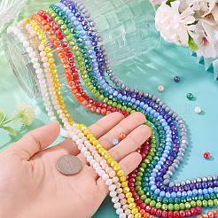 10 Strands 10 Colors Electroplate Glass Beads Strands&nbsp;EGLA-TA0013-39