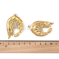 Alloy Rhinestone Stud Earrings&nbsp;LS-EJEW-R021-08G