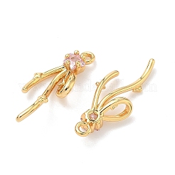 Brass Micro Pave Cubic Zirconia Pendants&nbsp;KK-A281-21G-02