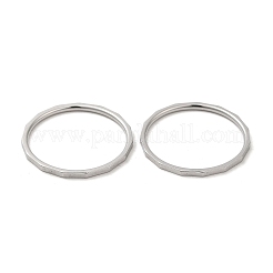 変色しない304ステンレススチールの指輪  ステンレス鋼色  usサイズ7（17.3mm）&nbsp;RJEW-I101-02B-P