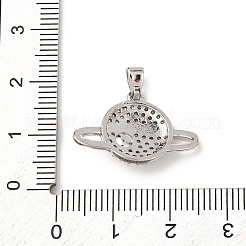 Brass Micro Pave Cubic Zirconia Pendants&nbsp;KK-F917-05B-P