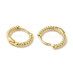 女性用ツイストリング真鍮ハギーフープピアス  ゴールドカラー  13x3mm&nbsp;EJEW-C097-06B-G