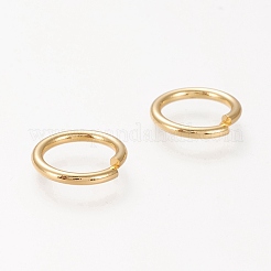 Brass Open Jump Ring&nbsp;KK-L006-017B-G