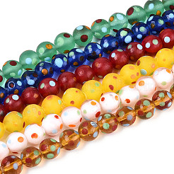 Handmade Lampwork Beads Strands&nbsp;LAMP-N036-10A-01