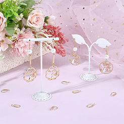 22Pcs Brass Micro Pave Clear Cubic Zirconia Earring Hooks&nbsp;KK-CN0002-34