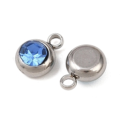Birthstone 201 Stainless Steel Rhinestone Charms&nbsp;STAS-G368-01P