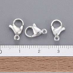 304ステンレススチール製ロブスタークロウ留め金  オウムトリガークラスプ  銀色のメッキ  12x7x3.5mm  穴：1.4mm&nbsp;STAS-E464-21E-S